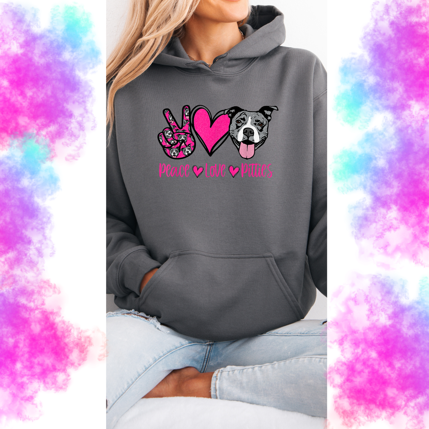 Peace love pitties hoodie