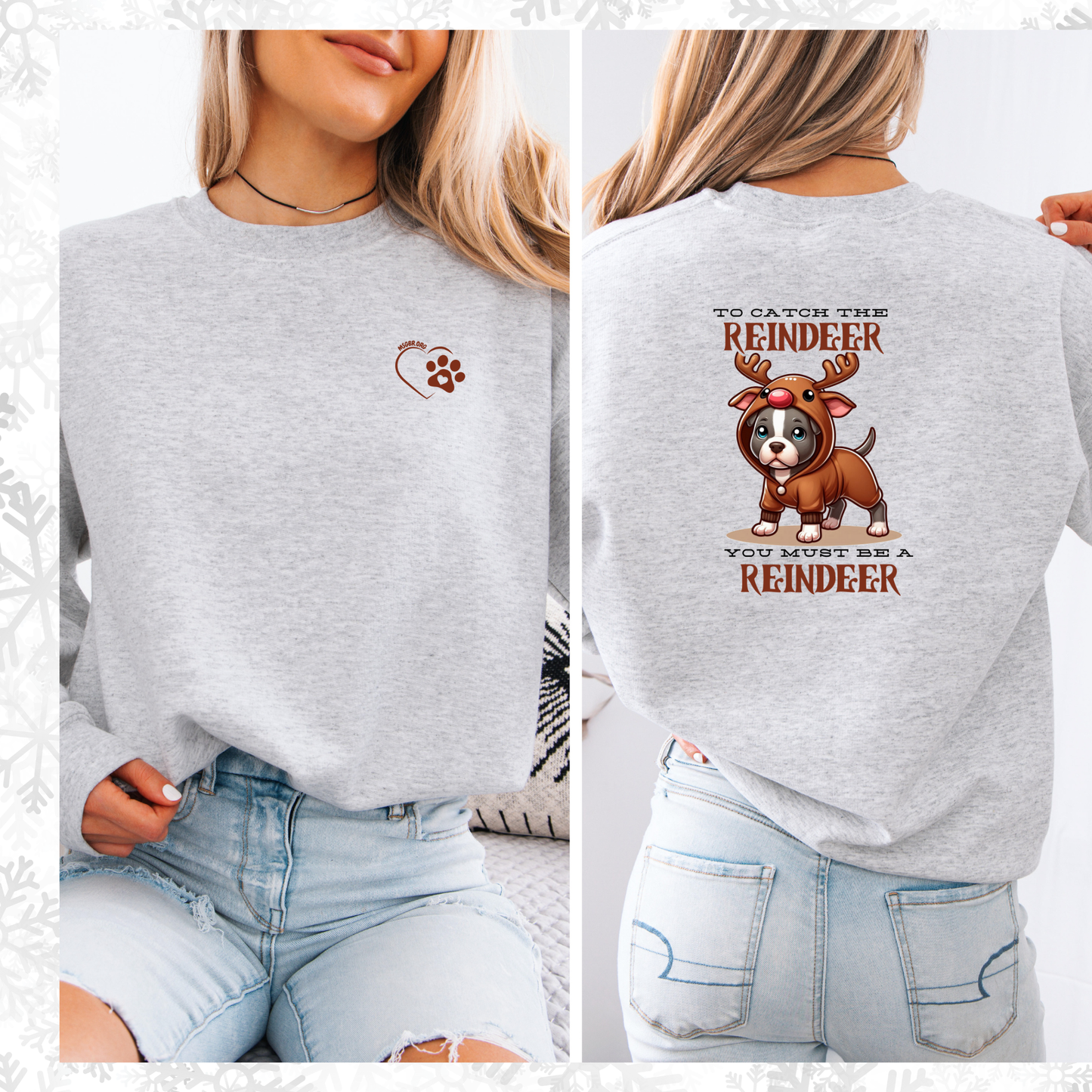 Reindeer pitbull Crewneck