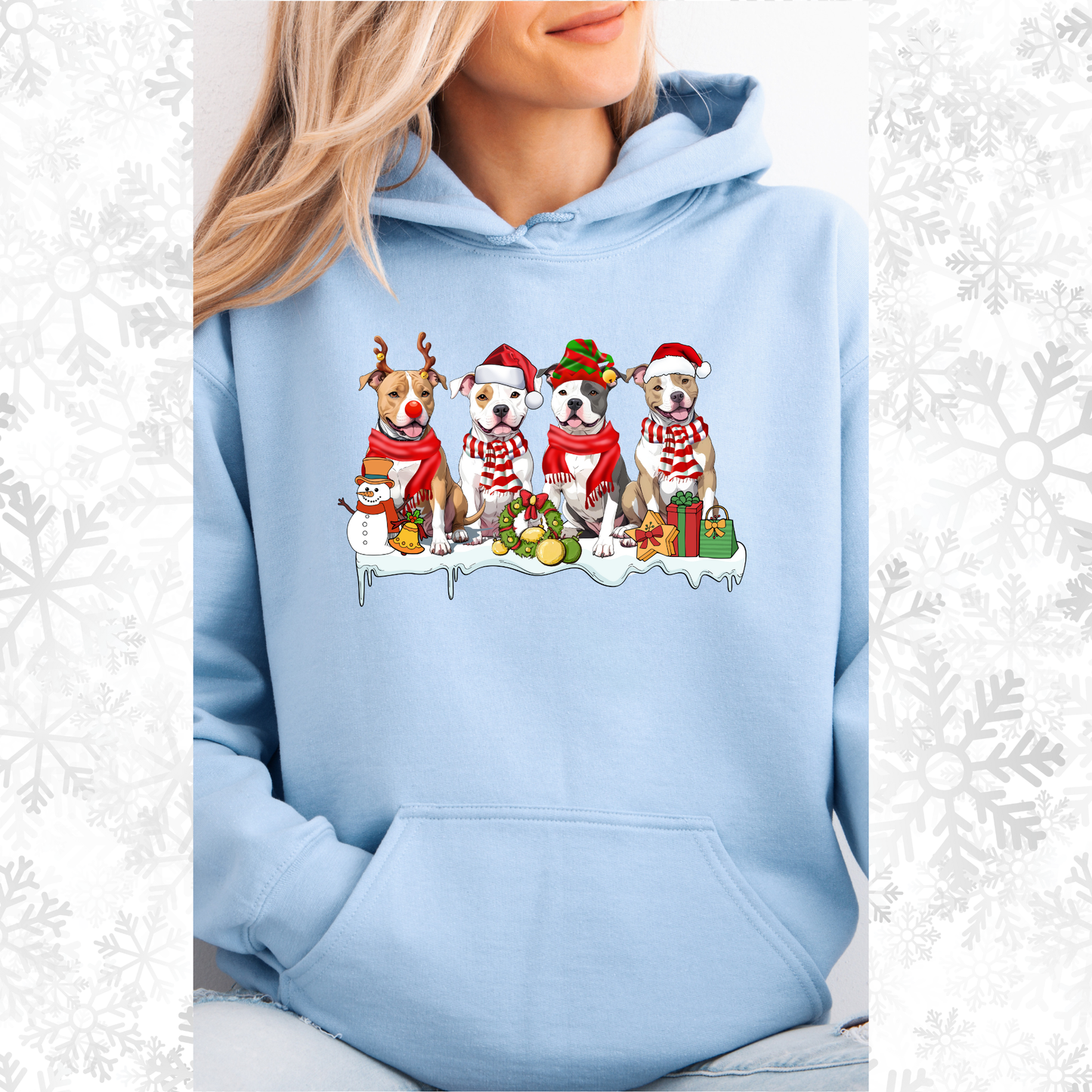 Christmas Pitbulls hoodie