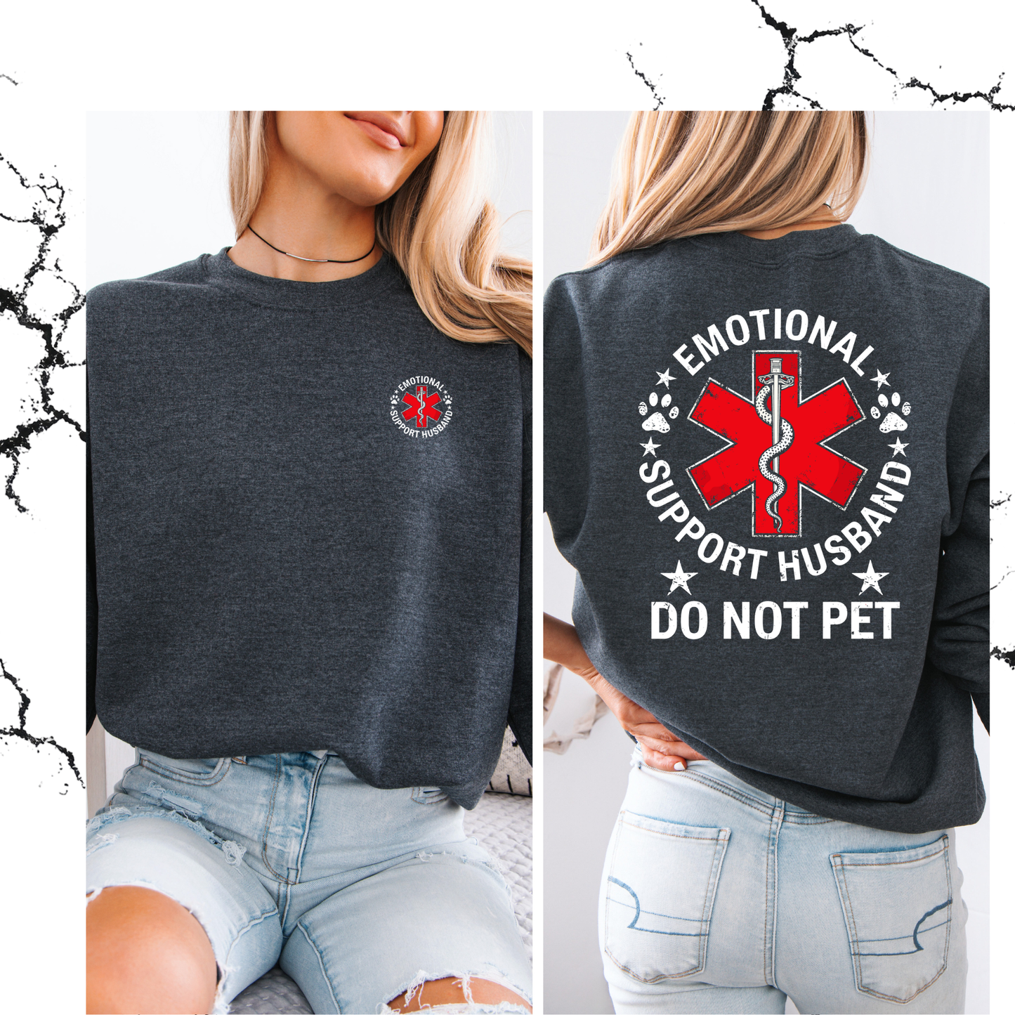 Emotional support crewneck