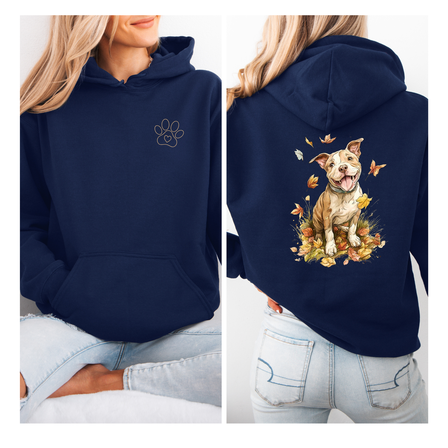 Cute pitbull fall hoodie