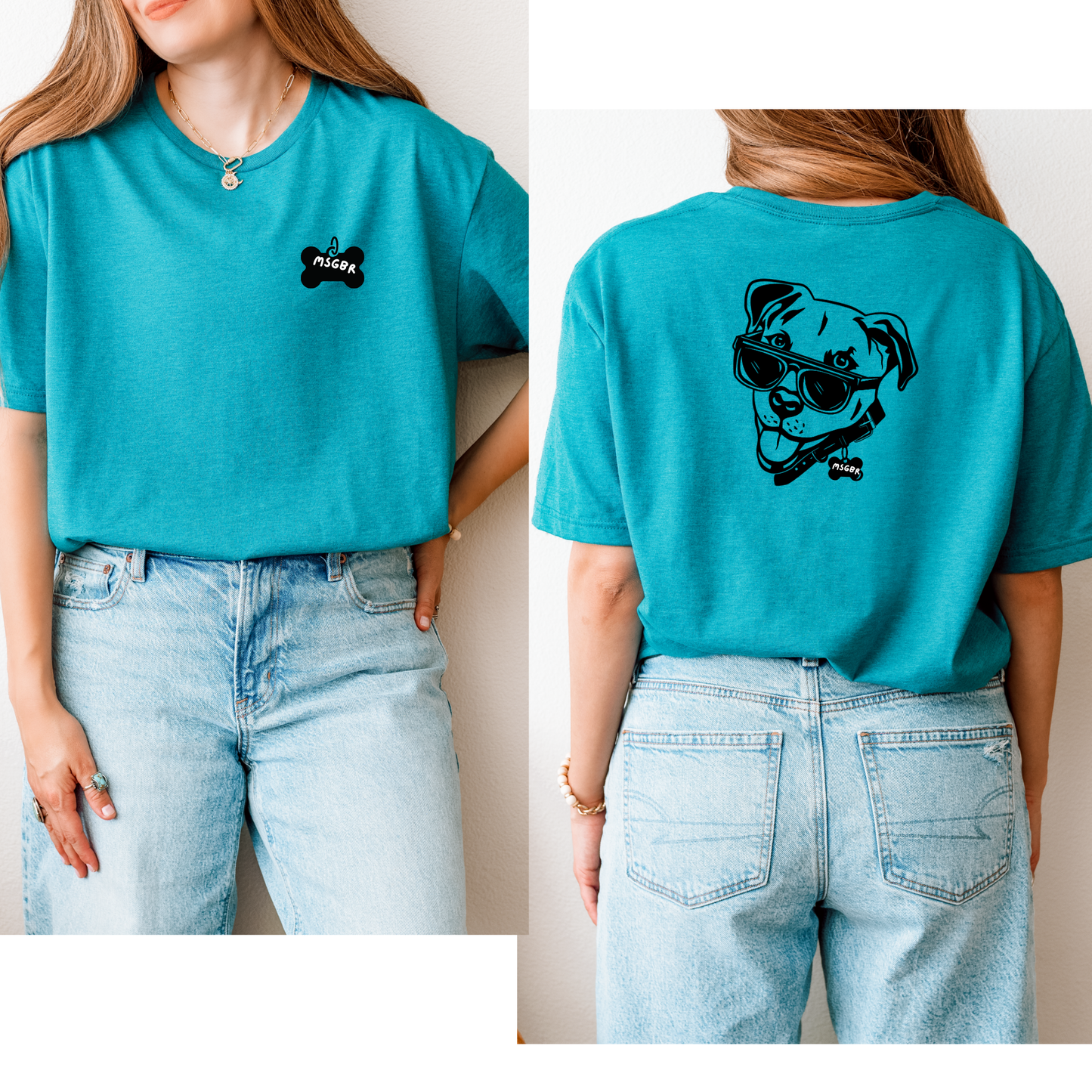 pitbull with sunglasses tee