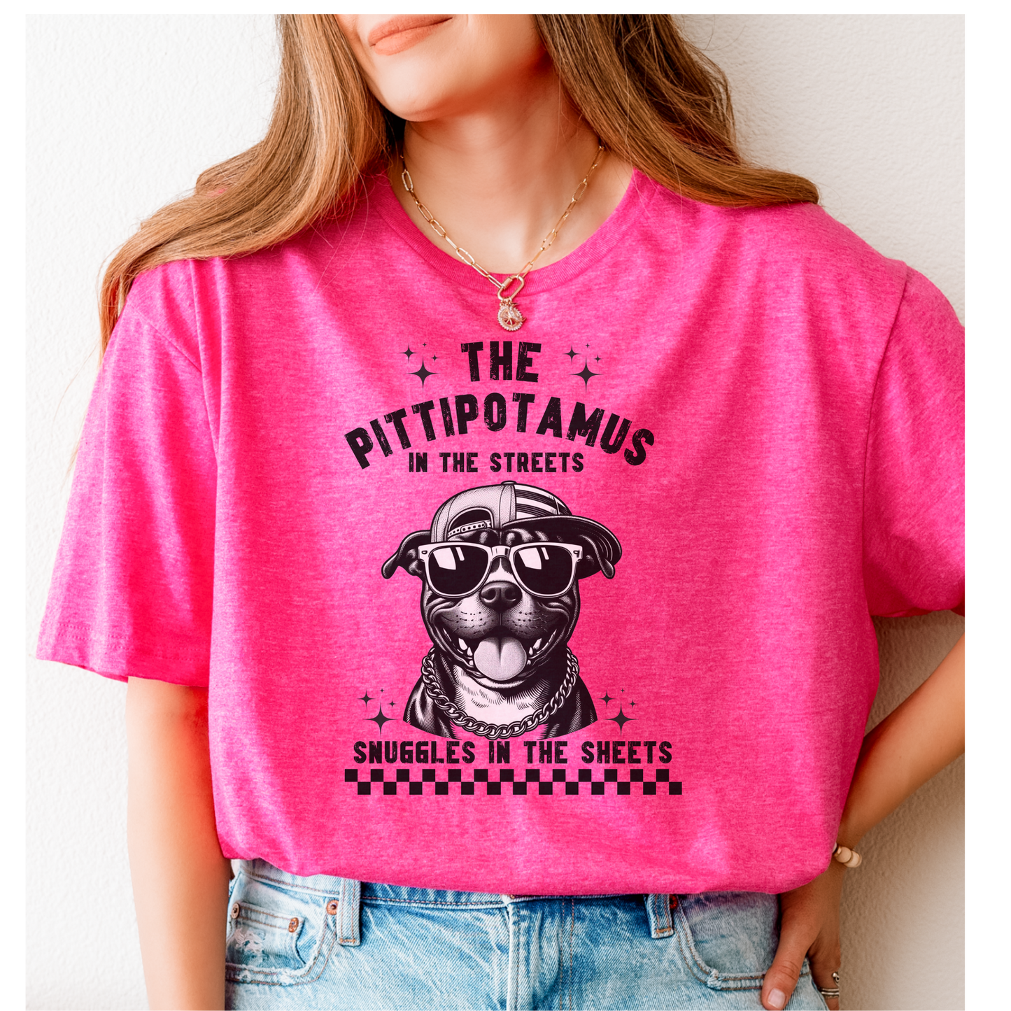 The pittipotamus snuggles in the sheets