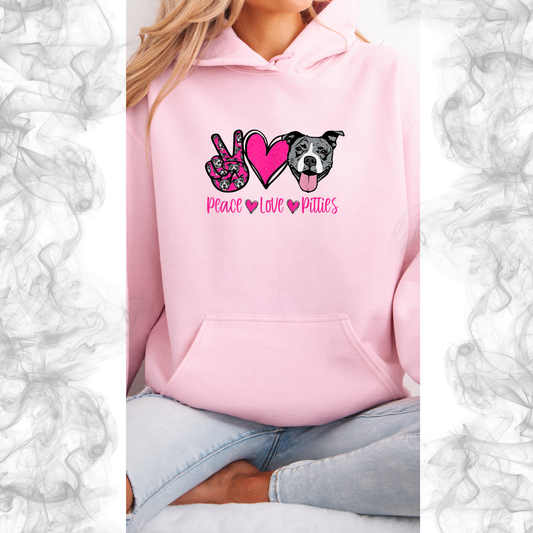 Peace love pitties hoodie