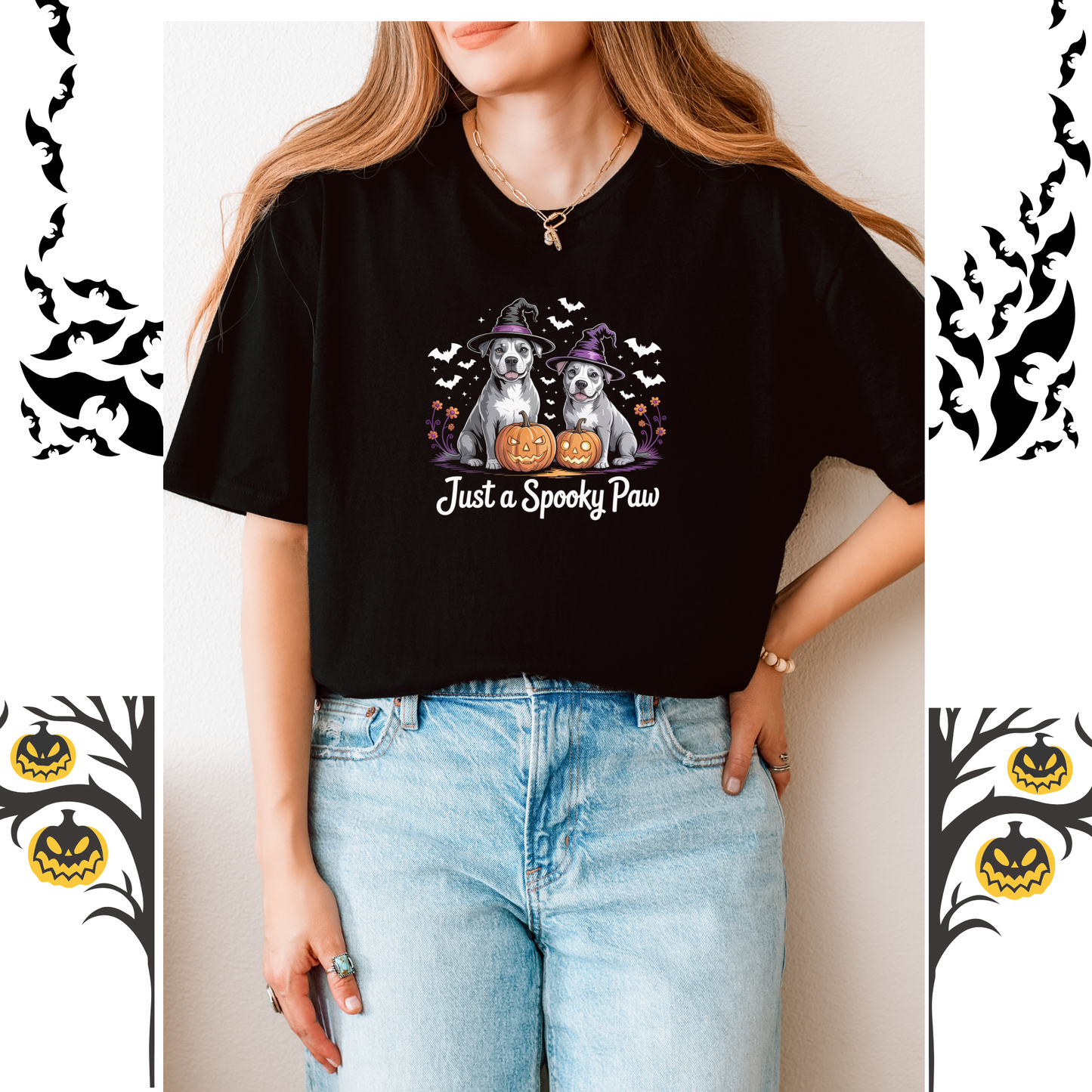 Just a spooky paw t-shirt