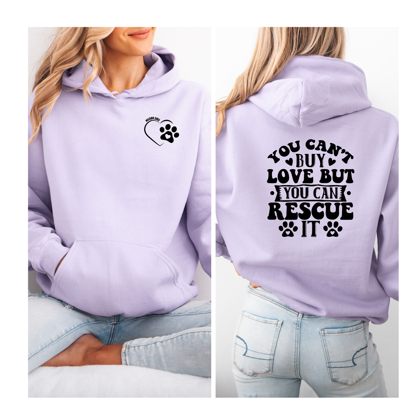 You can't buy love but you can rescue it hoodie