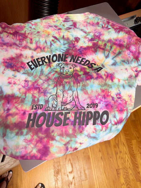 Everyone needs a house hippo Tie dye