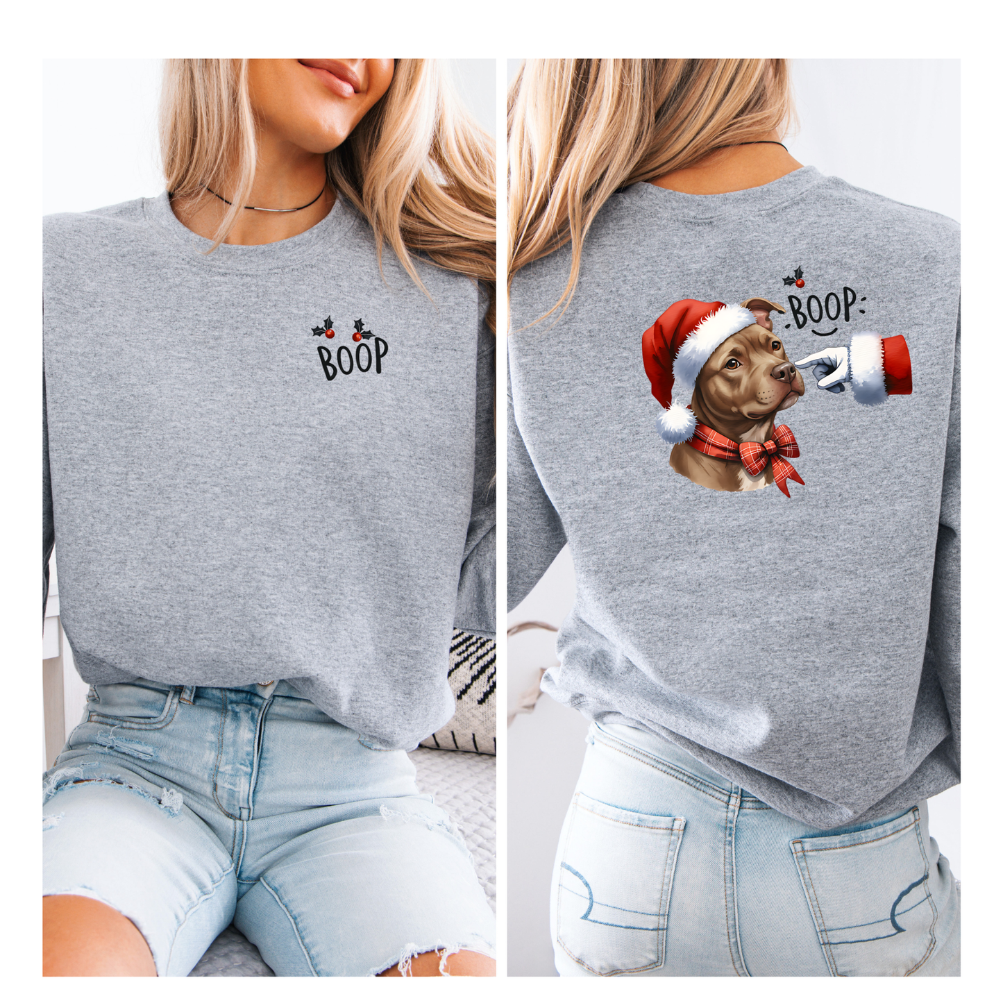 Boop Santa and or Grinch crewneck