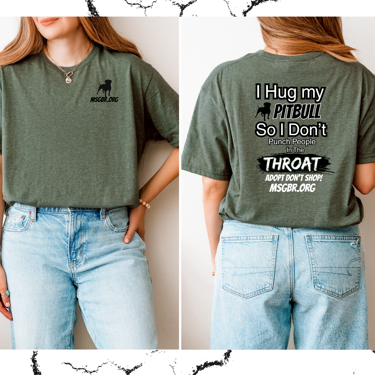 I hug my pitbull tee