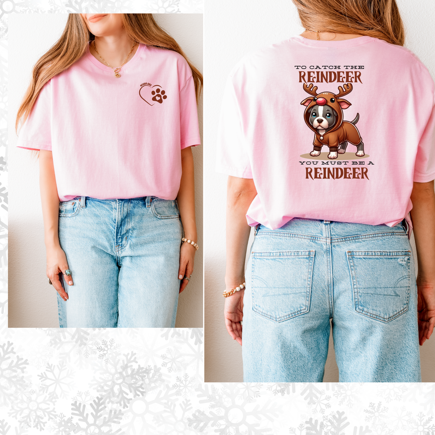 Reindeer pitbull tee