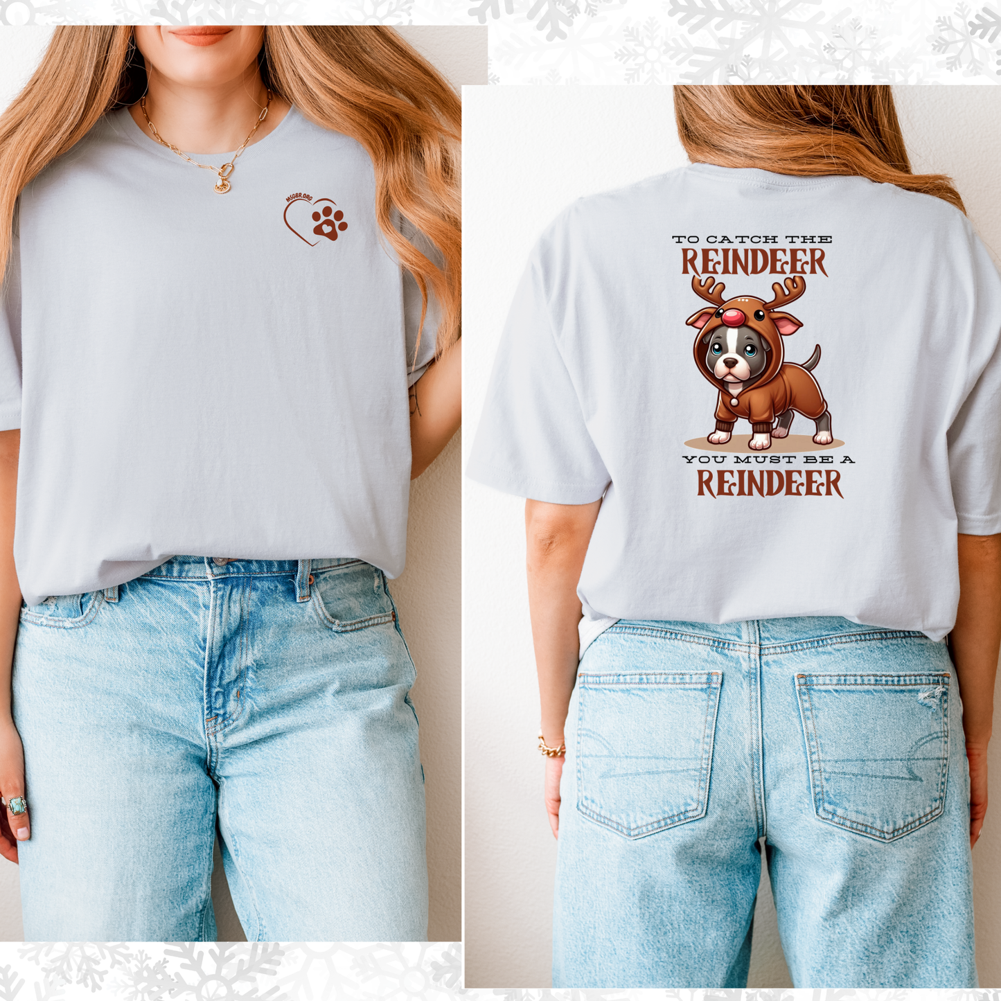 Reindeer pitbull tee