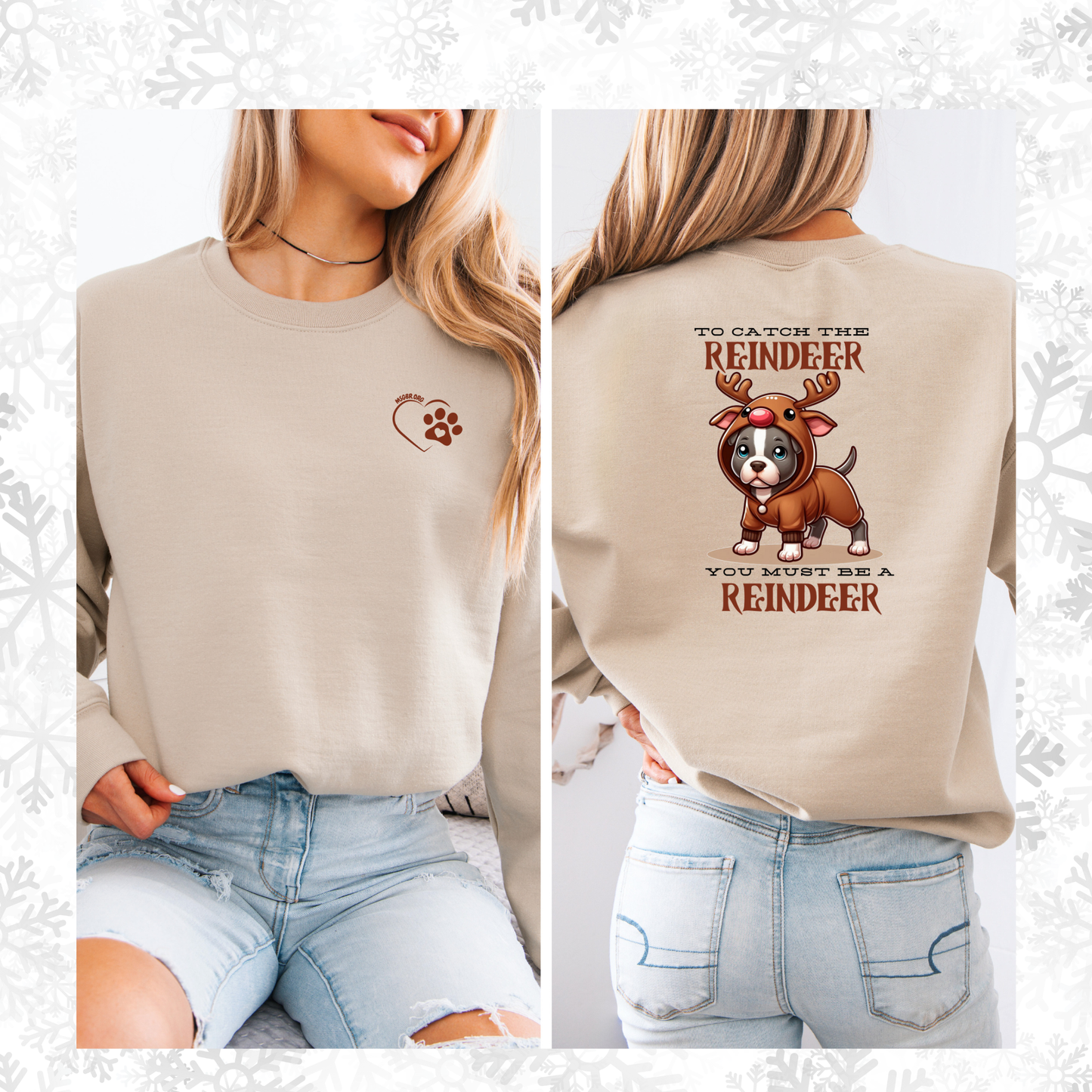 Reindeer pitbull Crewneck