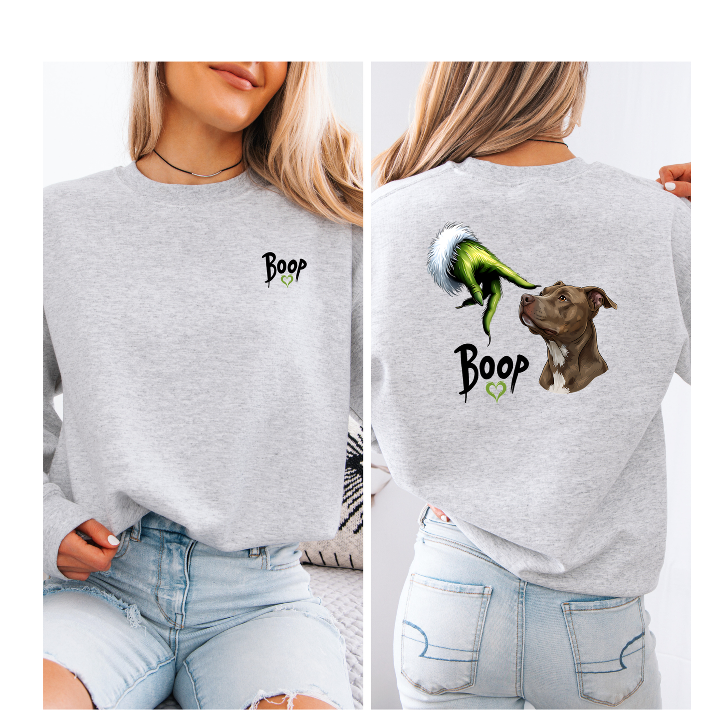 Boop Santa and or Grinch crewneck
