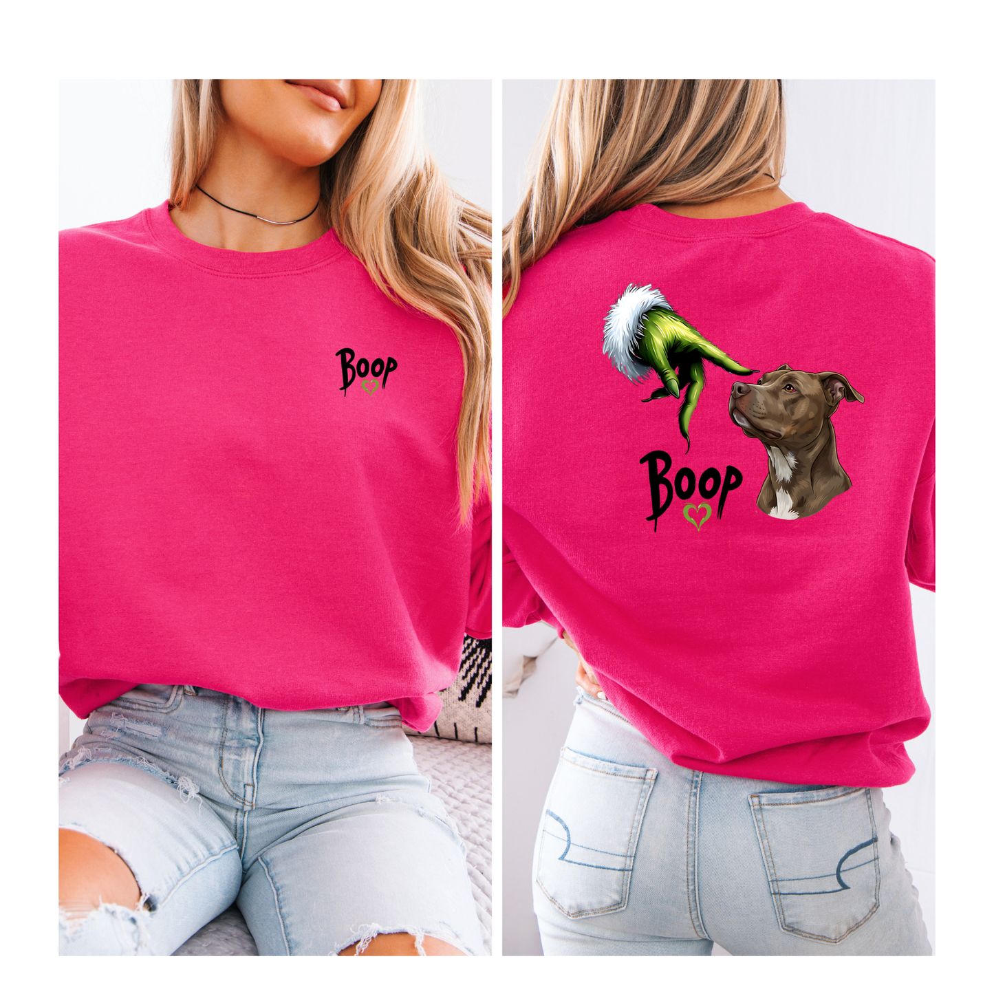 Boop Santa and or Grinch crewneck