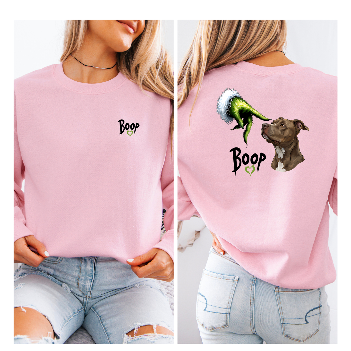 Boop Santa and or Grinch crewneck