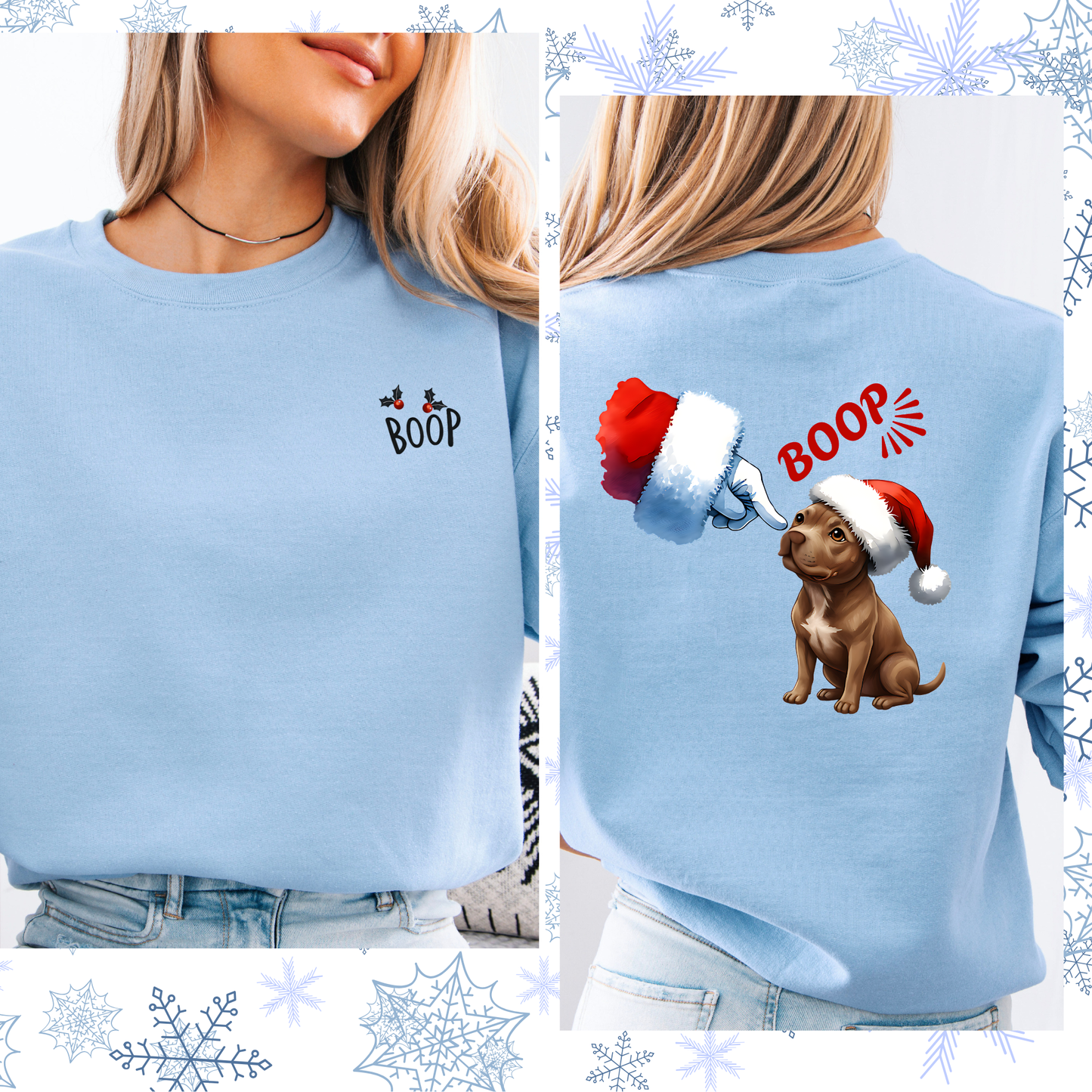 Boop Santa/ Grinch crewneck
