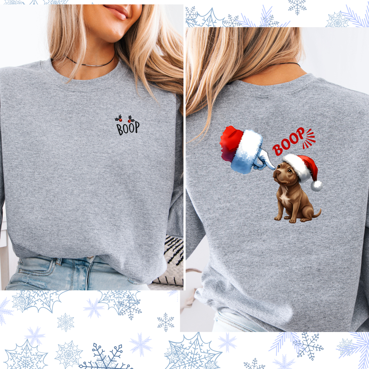 Boop Santa/ Grinch crewneck