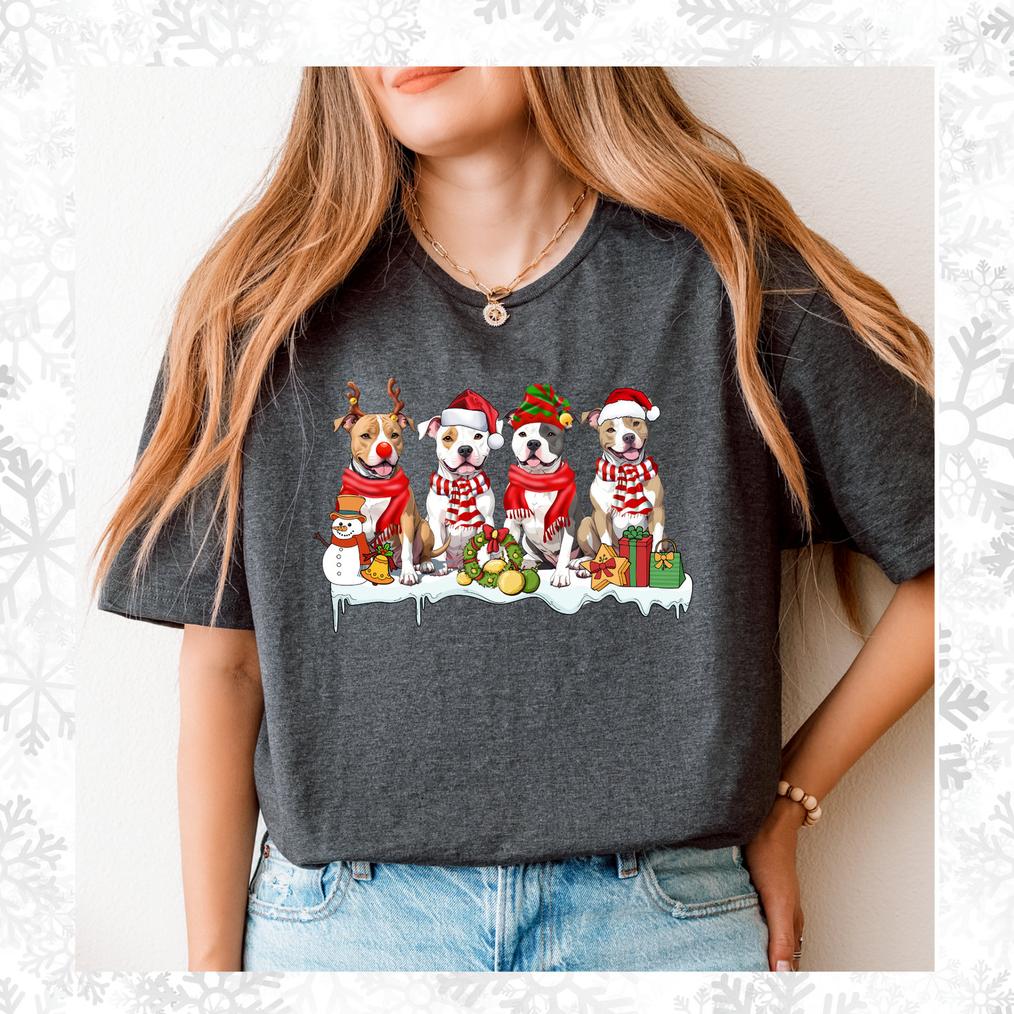 Christmas Pitbull t-shirt