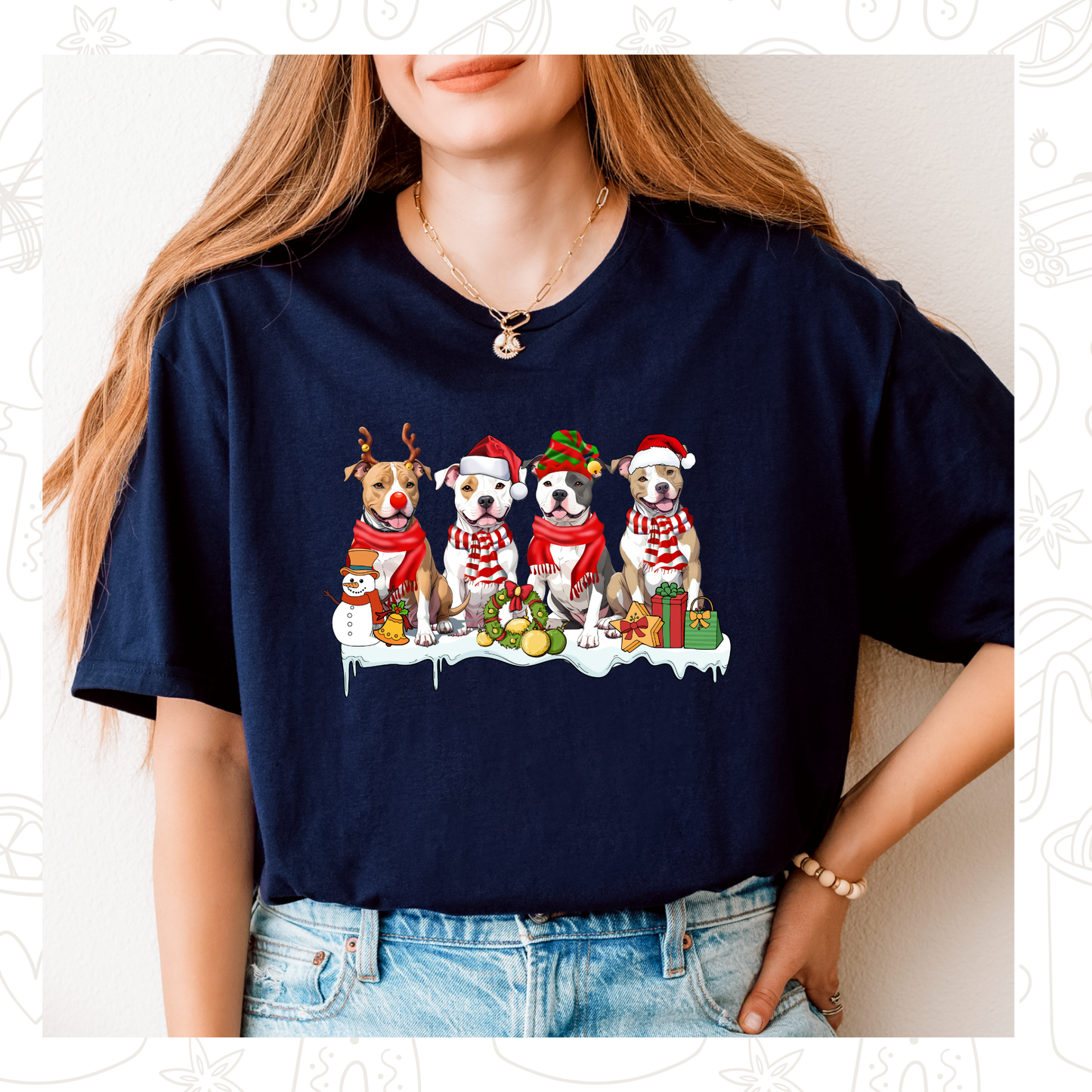 Christmas Pitbull t-shirt