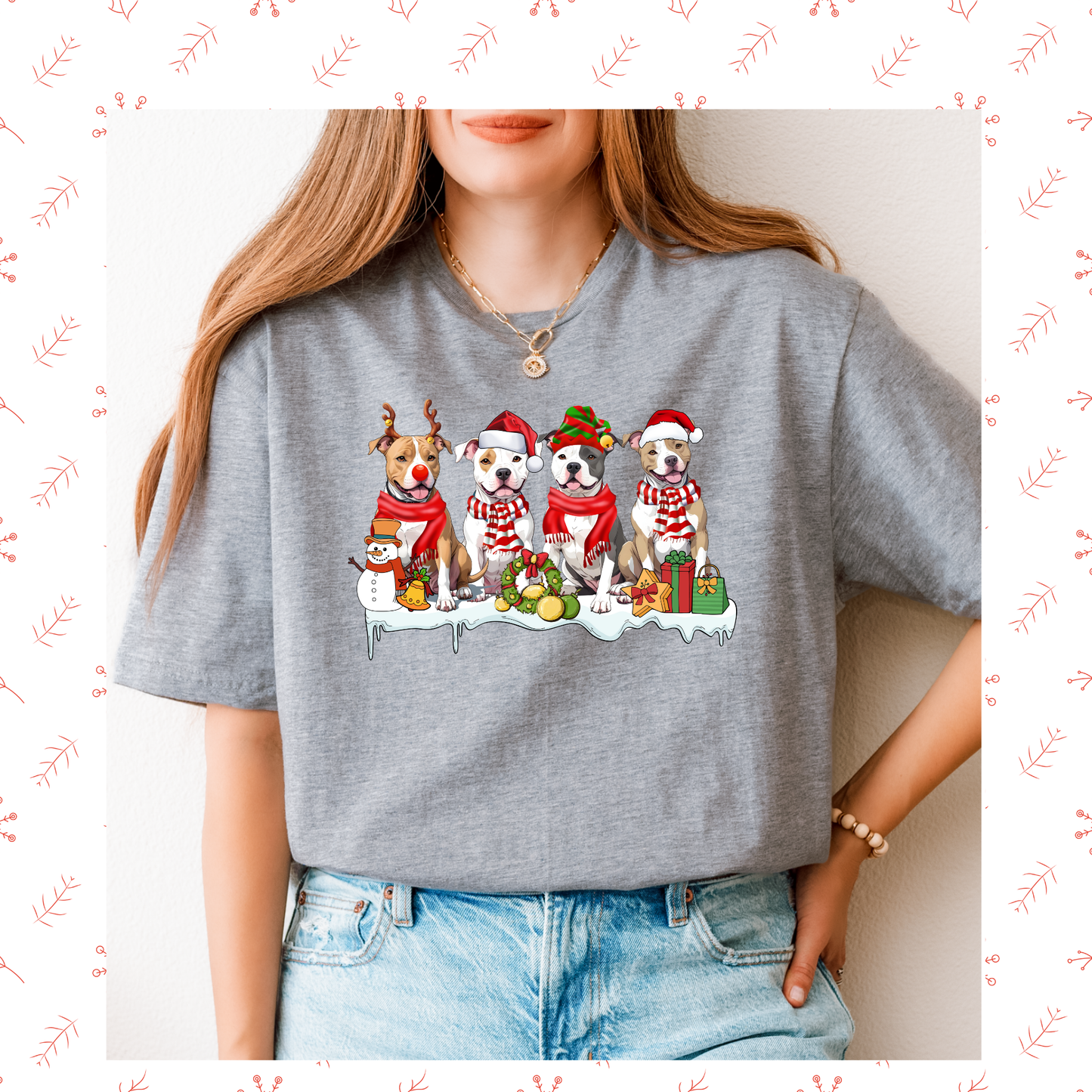 Christmas Pitbull t-shirt