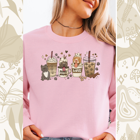 Cute pitbull coffee crewnecks