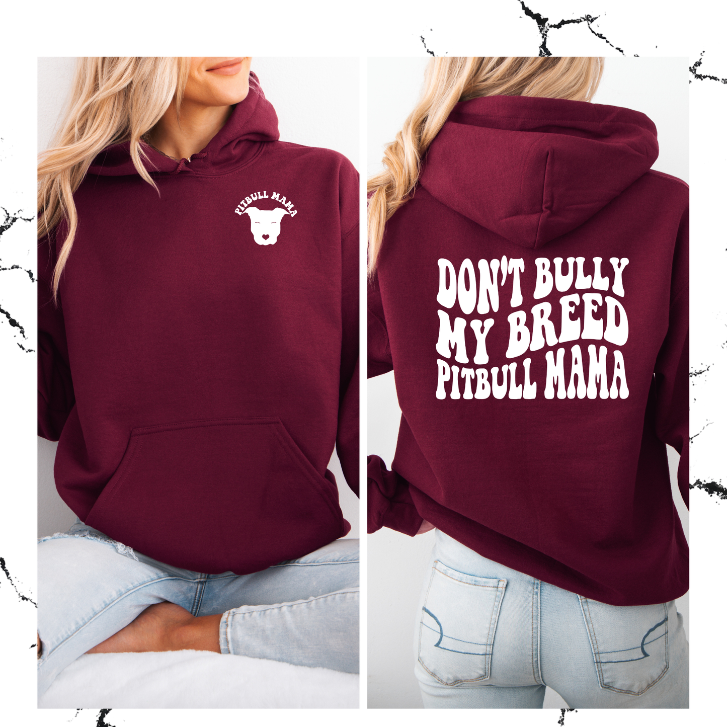 Don't bully my breed pitbull mama hoodie