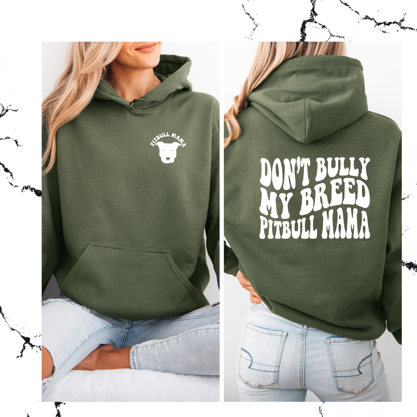 Don't bully my breed pitbull mama hoodie