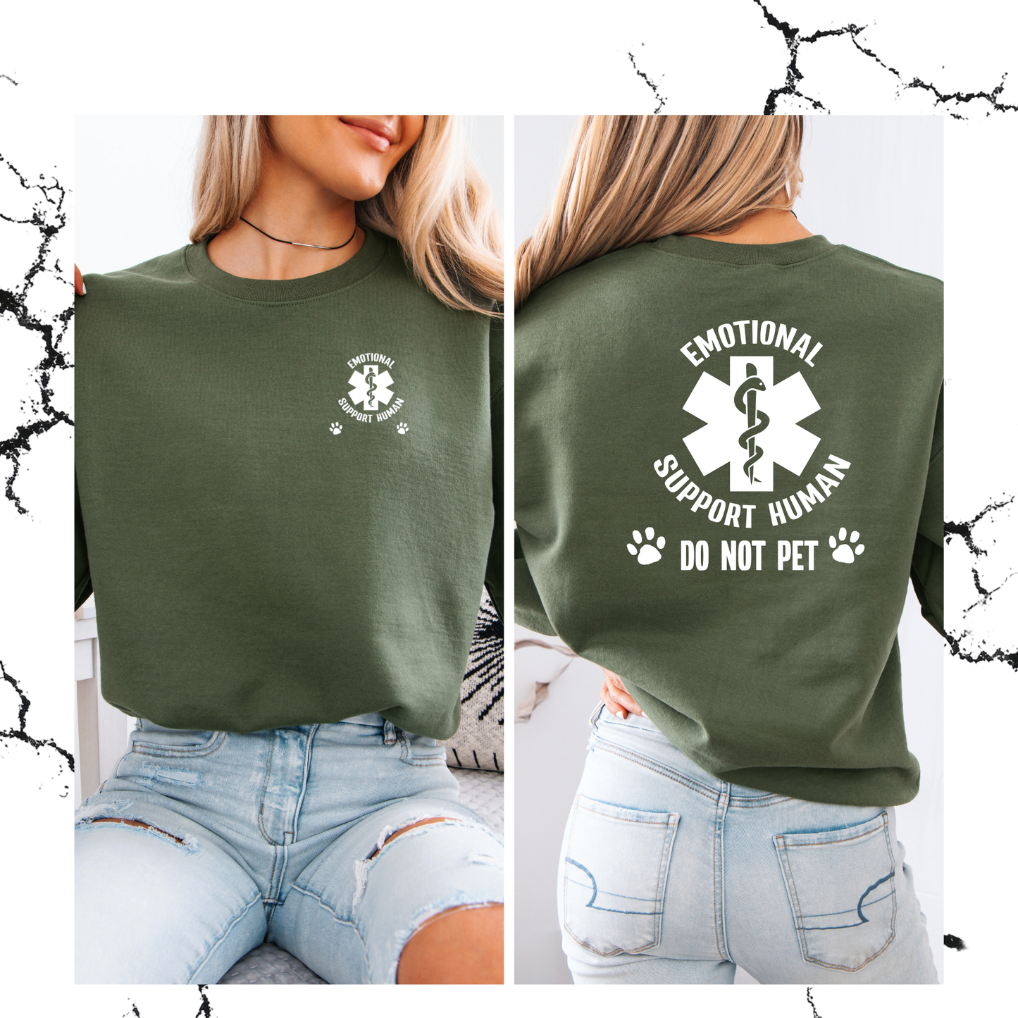 Emotional support crewneck