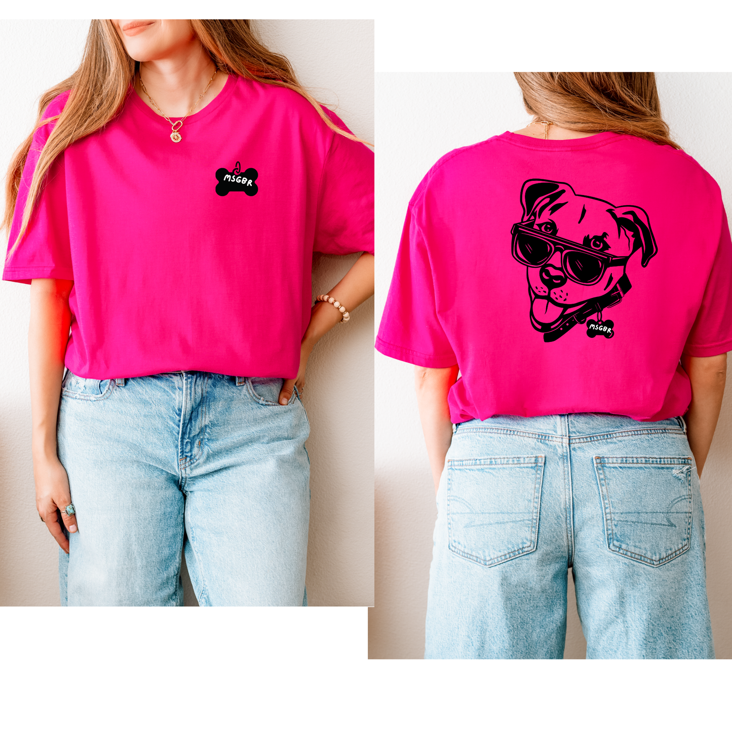 pitbull with sunglasses tee