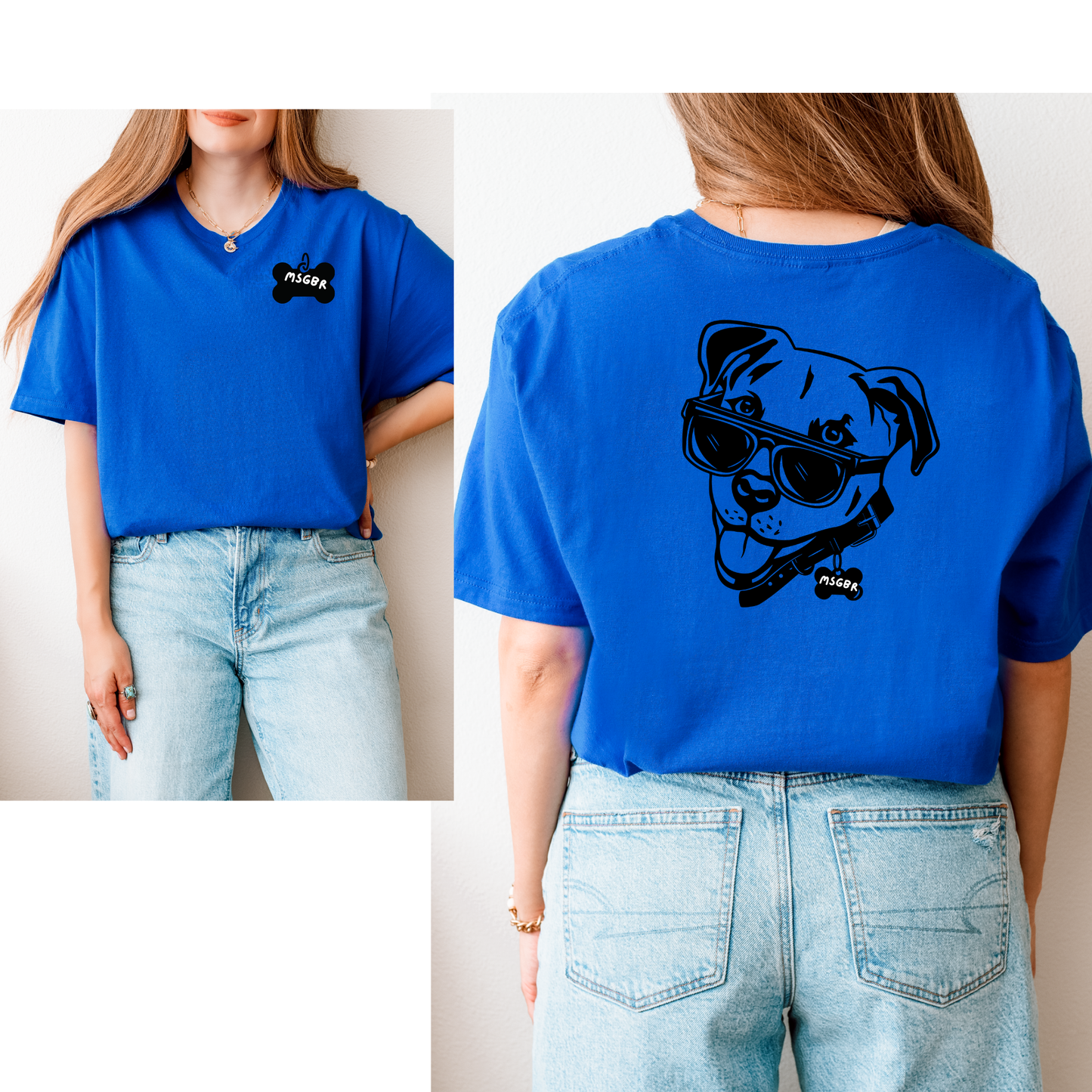 pitbull with sunglasses tee