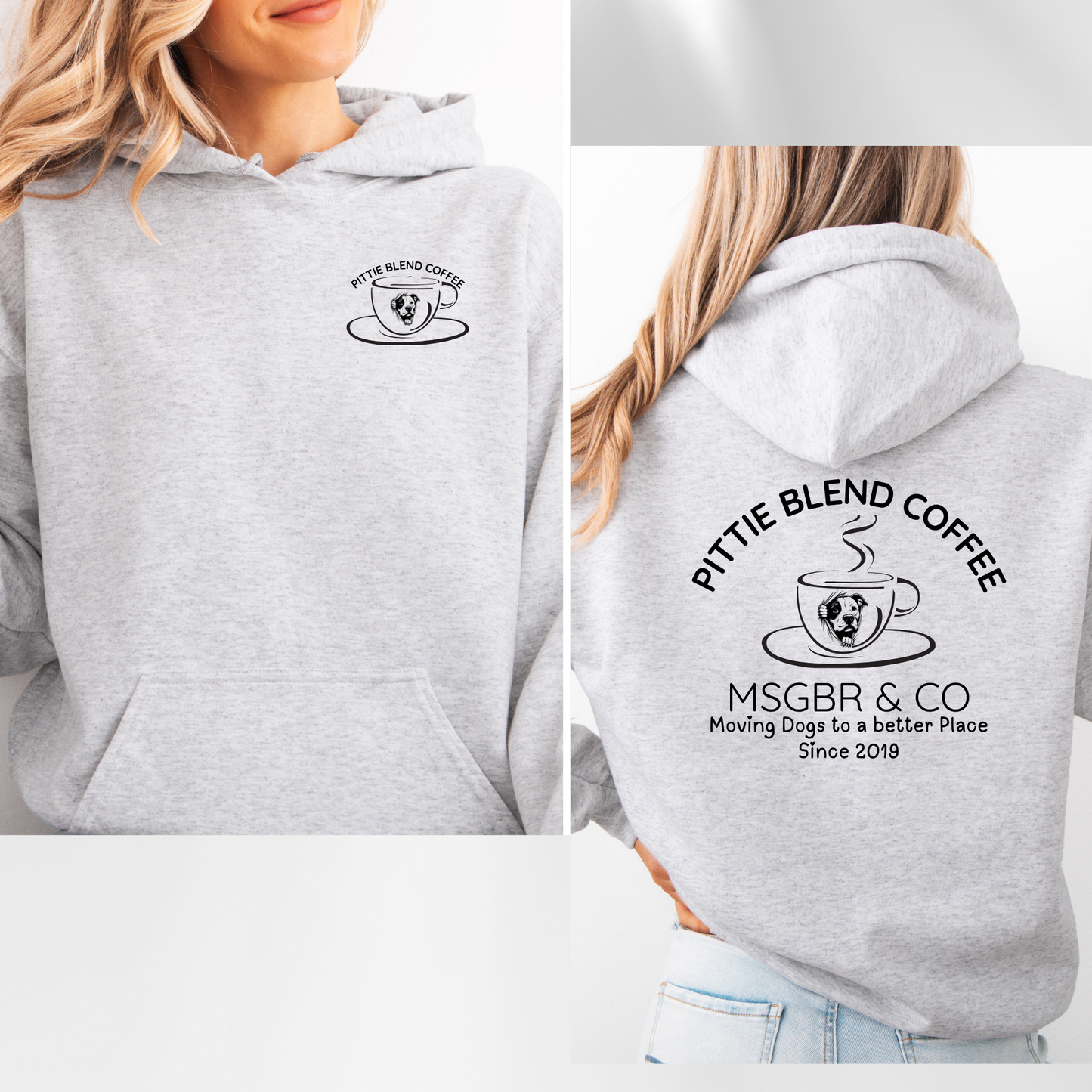 Pittie and coffee hoodie