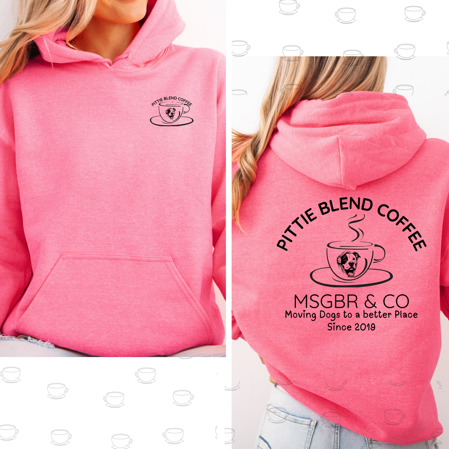 Pittie and coffee hoodie