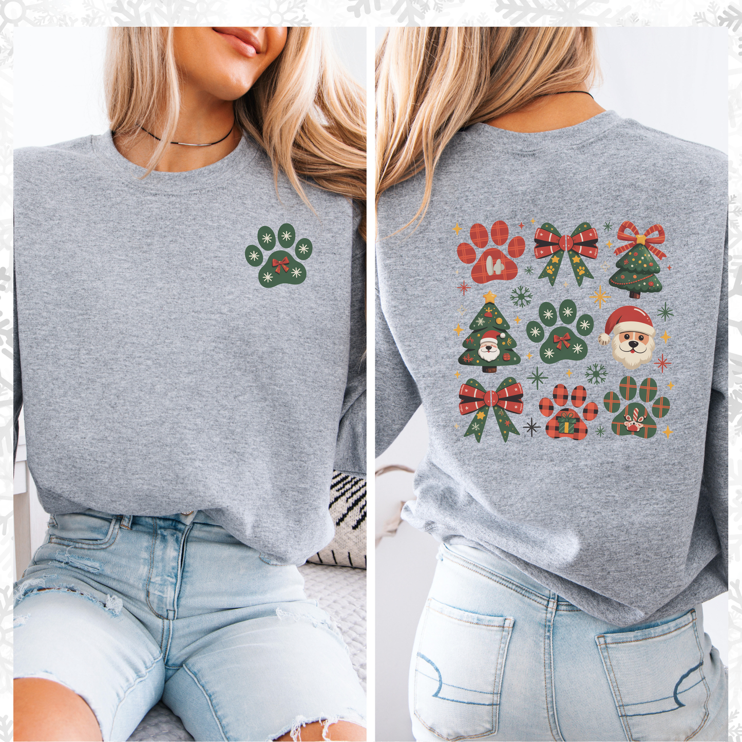 Christmas dog retro crewneck