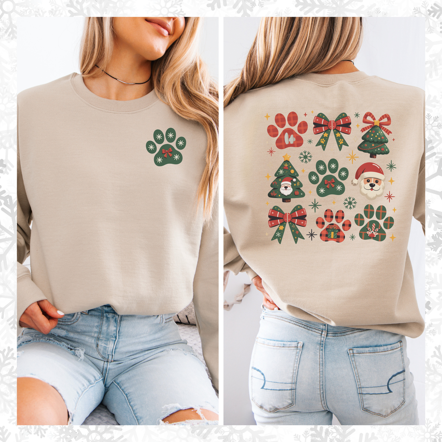 Christmas dog retro crewneck