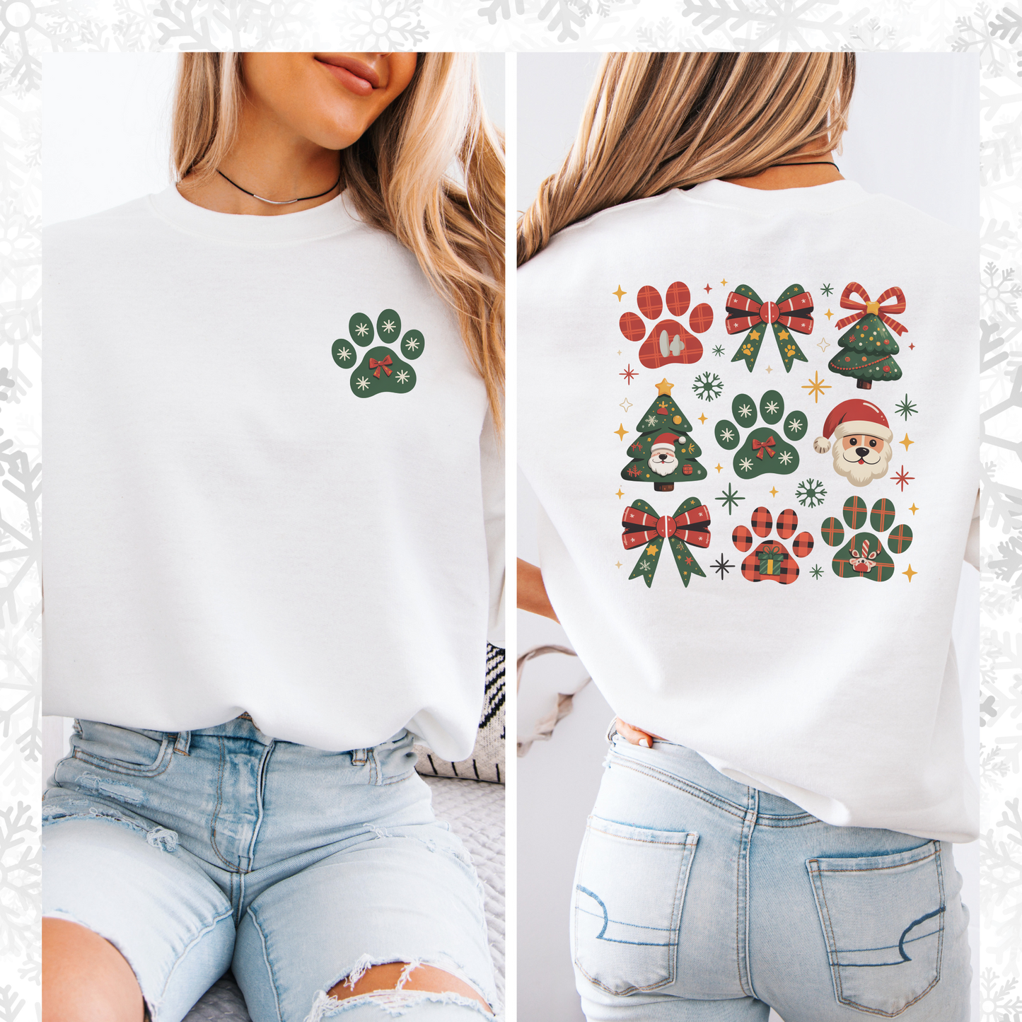 Christmas dog retro crewneck