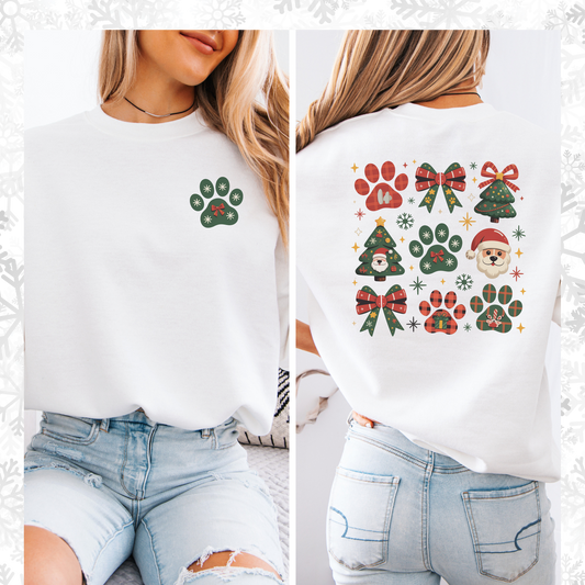 Christmas dog retro crewneck