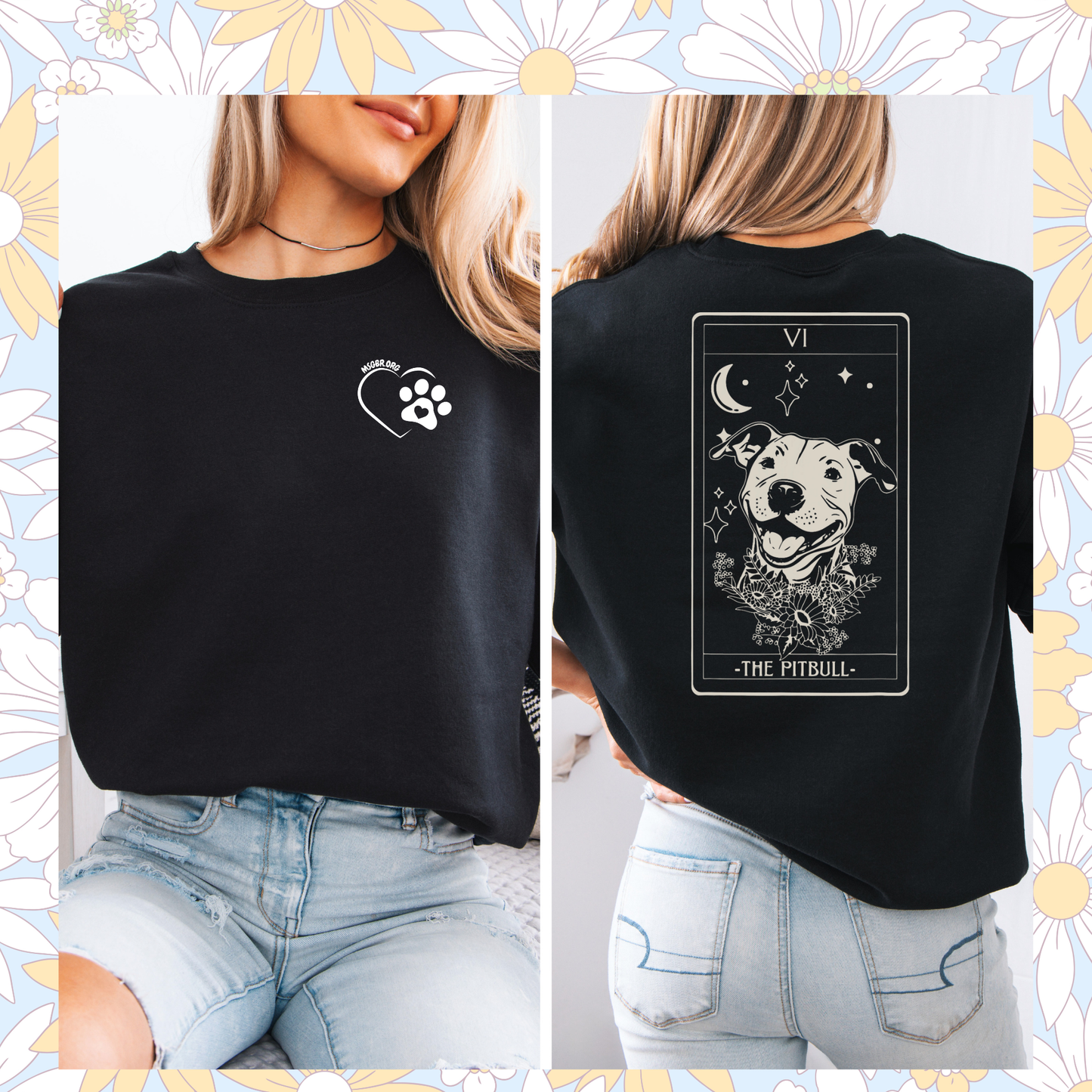 The pitbull tarot card crewneck