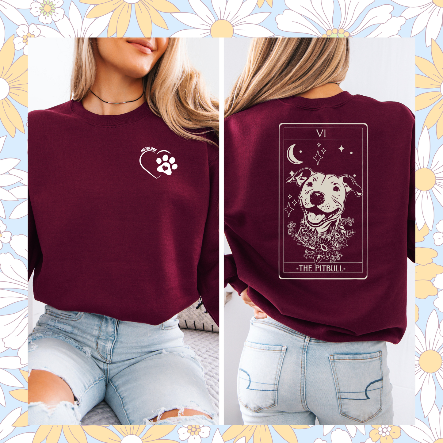 The pitbull tarot card crewneck