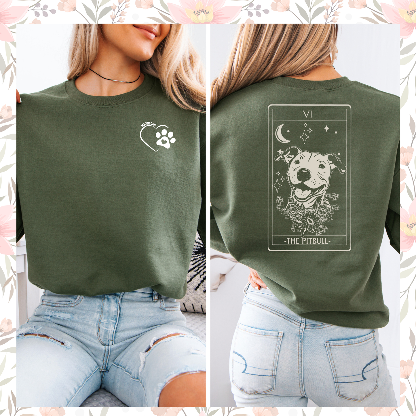 The pitbull tarot card crewneck