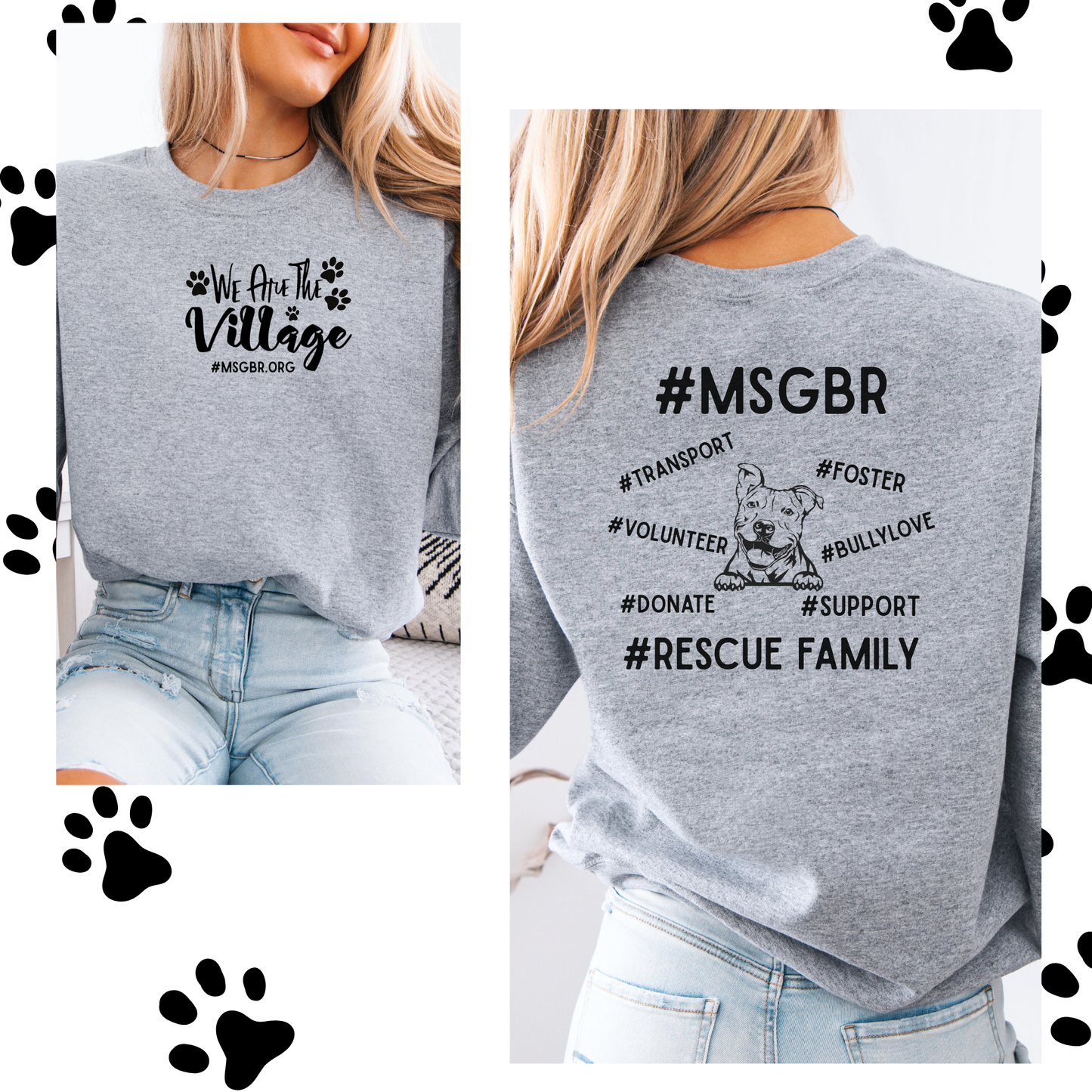 Exclusive We are the village MSGBR crewneck