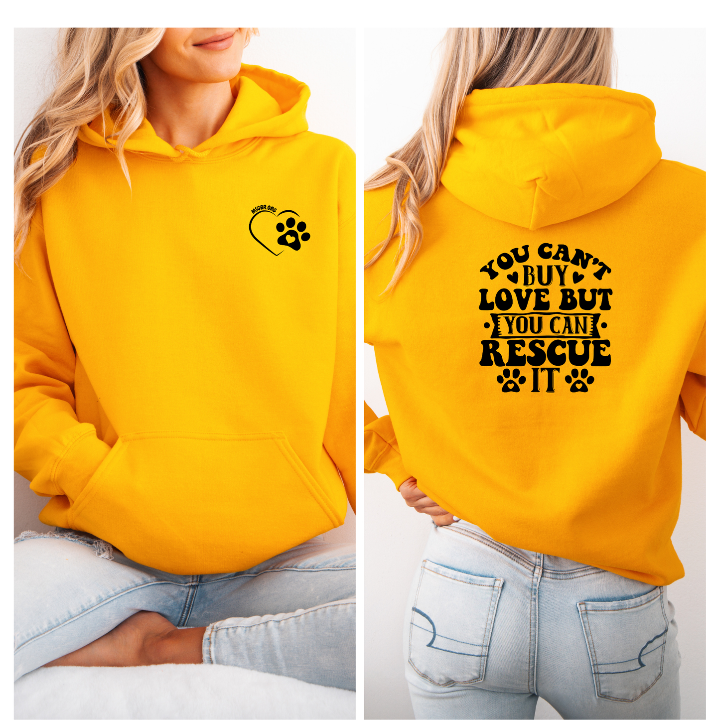 You can't buy love but you can rescue it hoodie